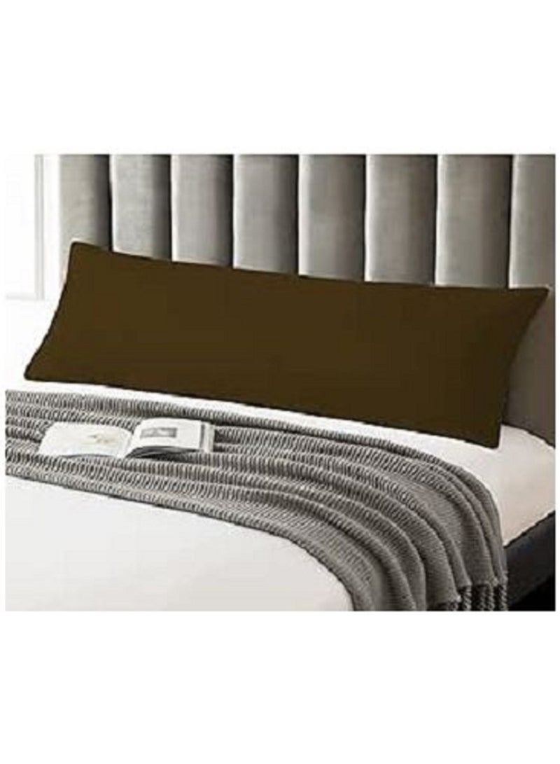 كيس مخدة قطن45 *90 سم بني