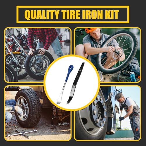 Datanly 3 Pcs Tire Iron Kit Include 2 Pcs 10" Motorcycle Tire Spoons and a 15" Arc Levers Changing Repair Removal Tools for Dirt Bike Motorcycle ATV - Image 4