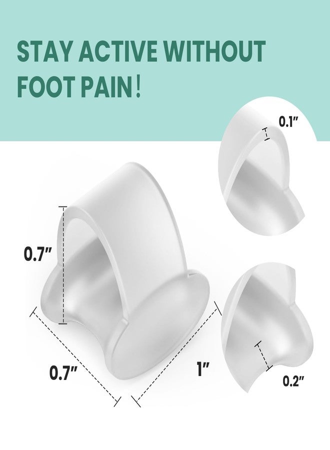 Welnove Gel Toe Separator, 12 Pack Pinky Toe Spacers, Aloe Vera Extract Infused Silicone Little Toe Spacers, Toe Cushions for Preventing Rubbing & Relieve Pressure - Image 2