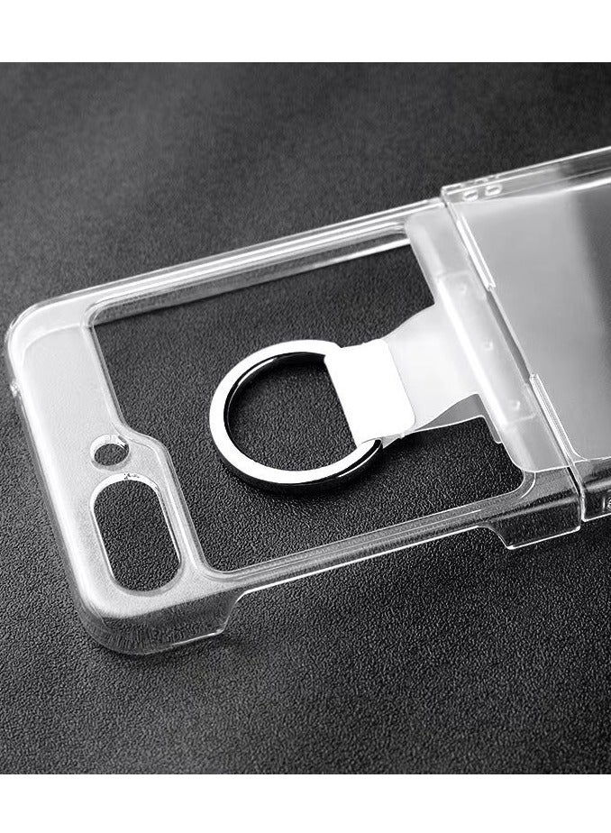 حافظة شفافة مع حلقة وقوف لجهاز سامسونج جالاكسي زد فليب 5 - Image 5