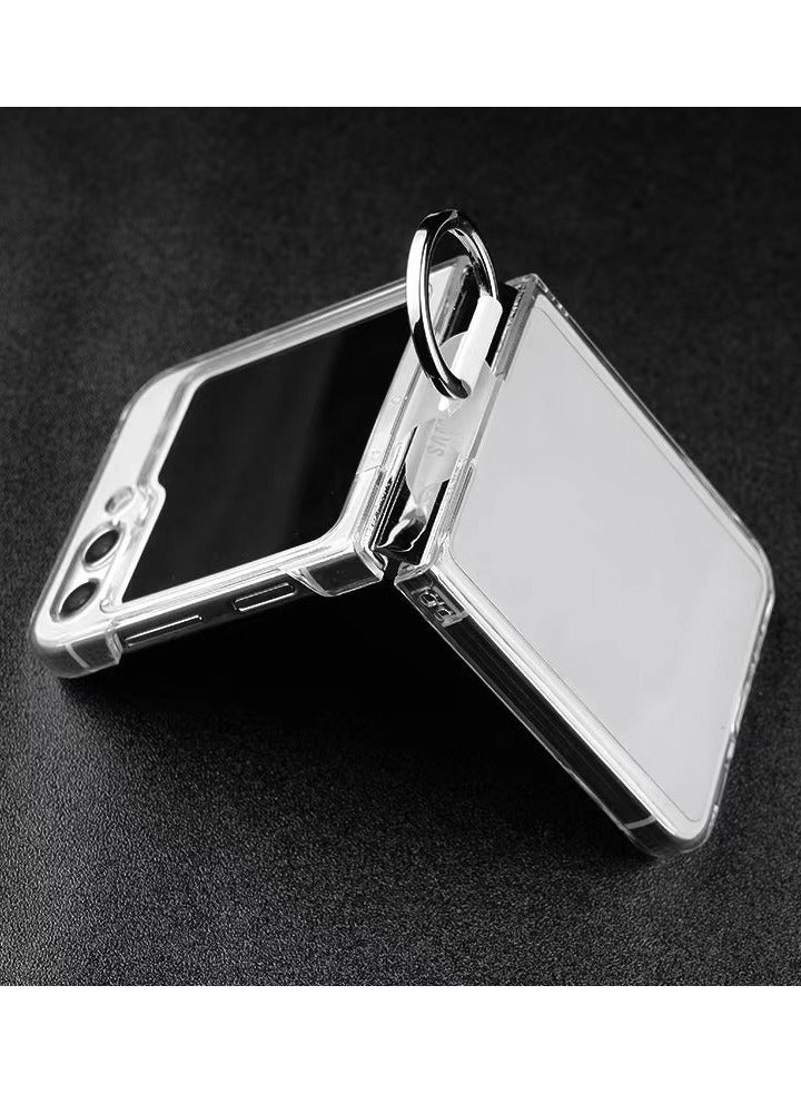 حافظة شفافة مع حلقة وقوف لجهاز سامسونج جالاكسي زد فليب 5 - Image 3