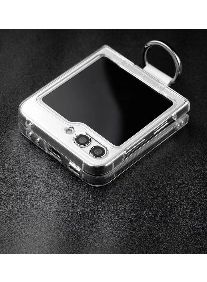 حافظة شفافة مع حلقة وقوف لجهاز سامسونج جالاكسي زد فليب 5 - Image 2