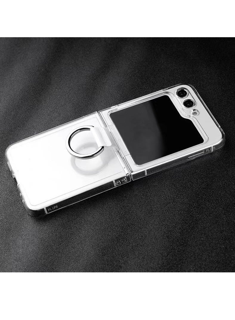 حافظة شفافة مع حلقة وقوف لجهاز سامسونج جالاكسي زد فليب 5 - Image 1