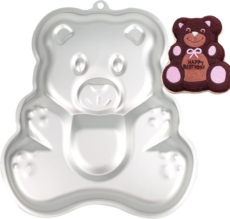 SADYFON Bear Shaped Panda Shaped Cake Pan 3D Aluminum Nonstick Cake Decorating Mould Birthday Wedding Anniversary Party Cake Baking Pans Tins Bakeware Tool - Image 1