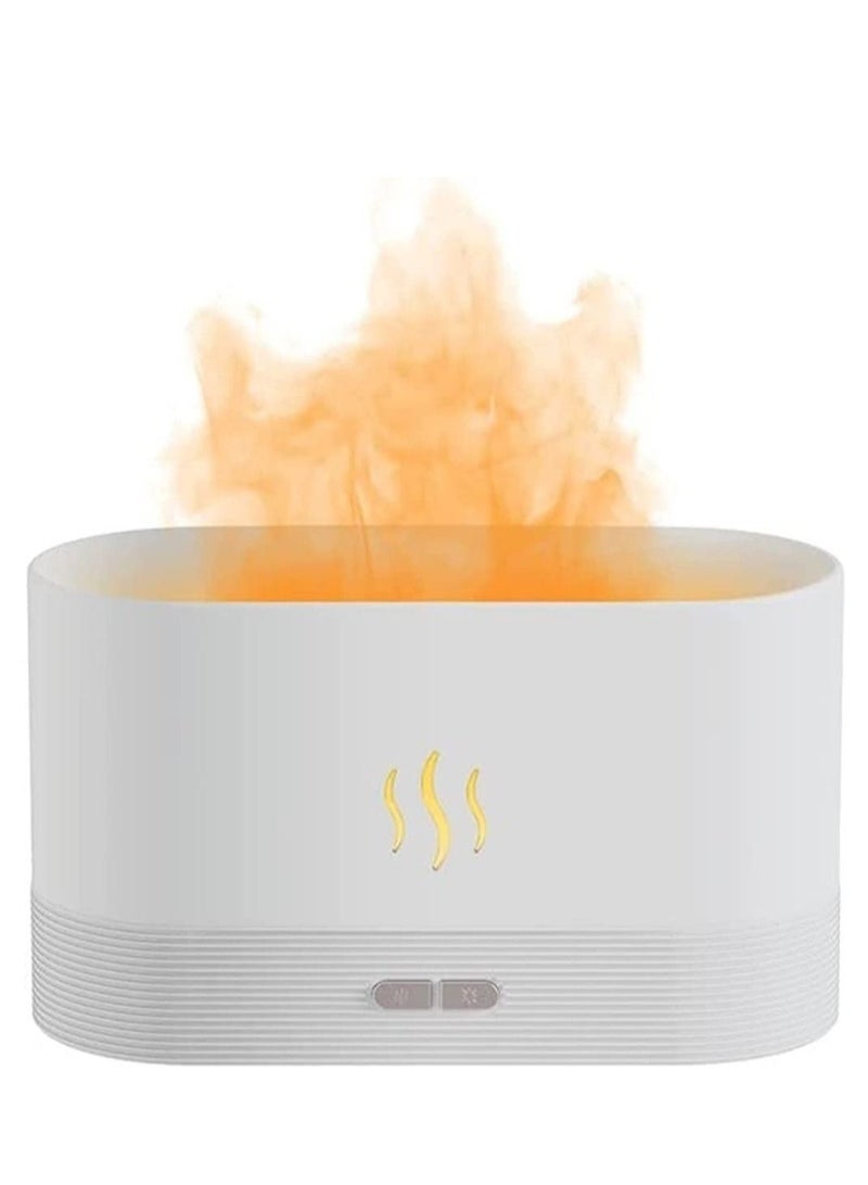 ELTRAZONE Humidifier Flame Aroma Diffuser Aromatherapy, 180ml (White) - Image 1