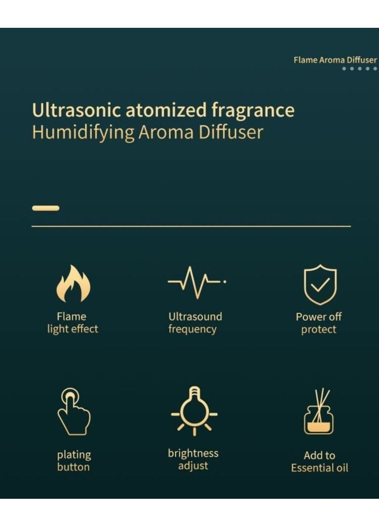 ELTRAZONE Humidifier Flame Aroma Diffuser Aromatherapy, 180ml (White) - Image 5
