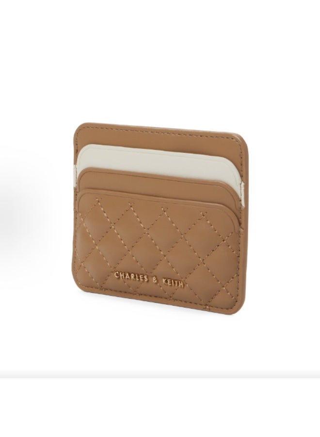 Charles & Keith Quilted Multi-Slot Card Holder - Sand - Image 2