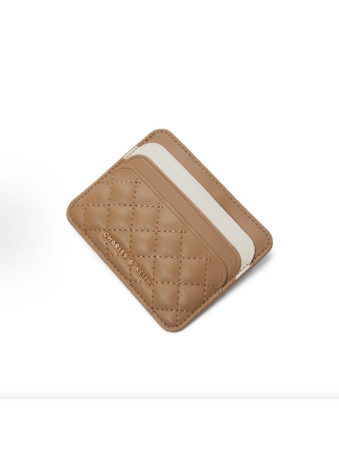 Charles & Keith Quilted Multi-Slot Card Holder - Sand - Image 3