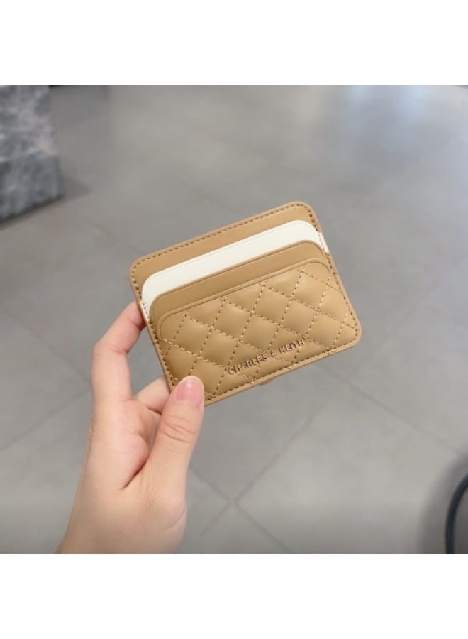 Charles & Keith Quilted Multi-Slot Card Holder - Sand - Image 4