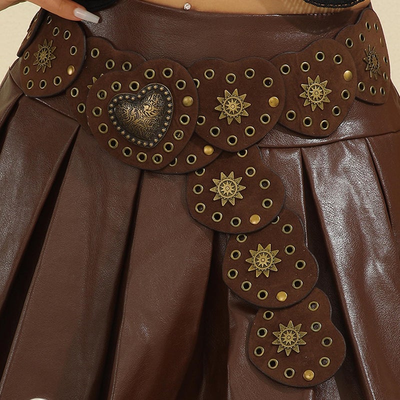 IZUS Women's Western Belt Love-Heart-Waist Boho-Country Cowgirl-Belts for Dresses - Image 2