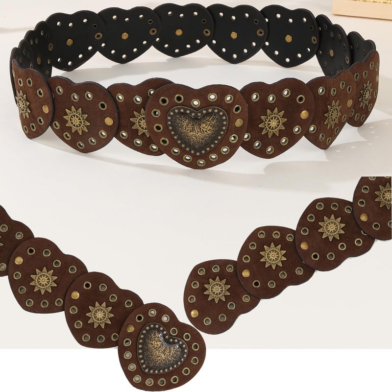 IZUS Women's Western Belt Love-Heart-Waist Boho-Country Cowgirl-Belts for Dresses - Image 5