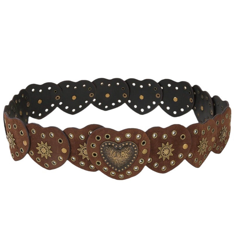 IZUS Women's Western Belt Love-Heart-Waist Boho-Country Cowgirl-Belts for Dresses - Image 1