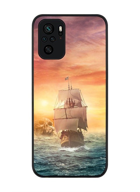Rugged Black edge case for Xiaomi Poco M5s Slim fit Soft Case Flexible Rubber Edges Anti Drop TPU Gel Thin Cover - Skull Island