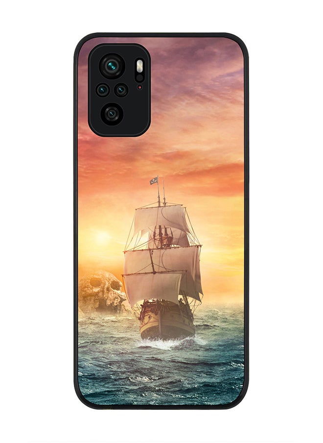 Stylizedd - Rugged Black edge case for Xiaomi Poco M5s Slim fit Soft Case Flexible Rubber Edges Anti Drop TPU Gel Thin Cover - Skull Island - Image 1