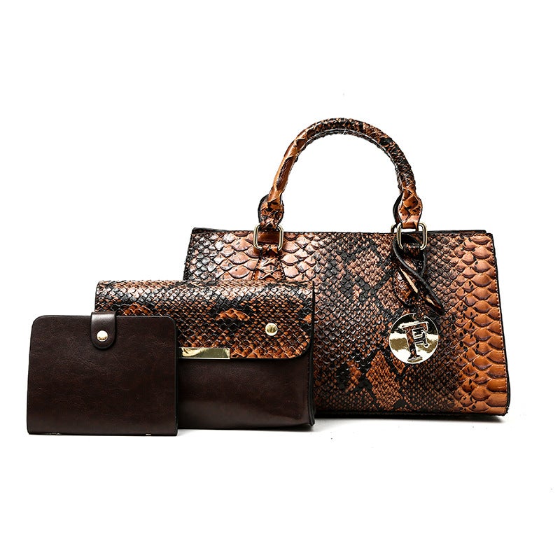 High-End Light Luxury Niche Snakeskin Pattern Handbag For Women Trendy Shoulder Crossbody Bag - Image 1