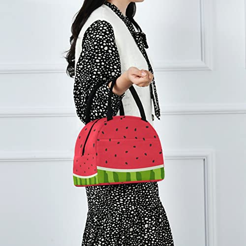 ZzWwR Watermelon Slice with Seed Lunch Tote Bag with Front Pocket Reusable Insulated Thermal Zipper Closure Cooler Container Bag for School Work Picnic Travel Fishing Beach (0g272618466p407c442s828) - Image 5