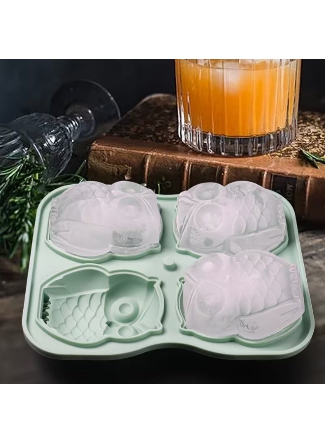 Goolsky 1pc Ice Cube Mold, Silicone Owl Ice Cube Tray, Multifunctional Chocolate Mold, Mold For Pudding,Jelly,Candy, Whiskey Ice Cube Tray, Ice Trays For Freezer Cocktail Whiskey, Kitchen Accessaries,Apartment Essentials, Party Supplies - Image 5