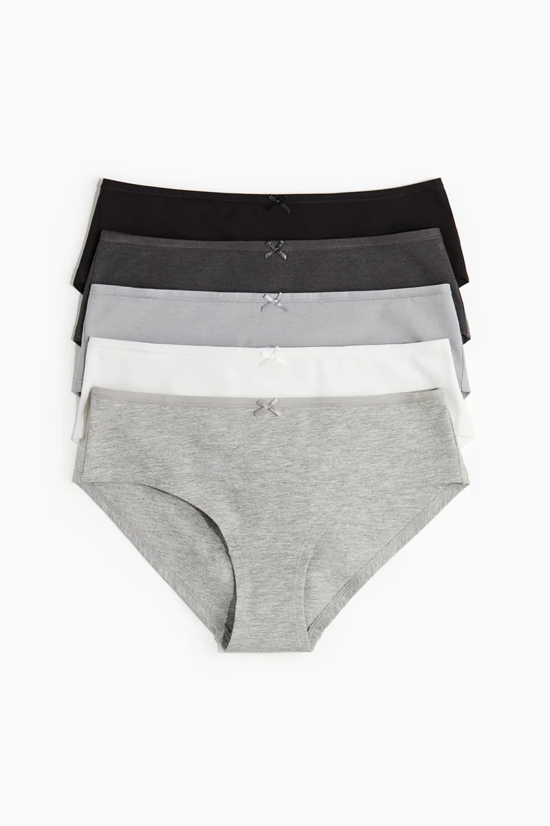 اتش اند ام سراويل هيبستر من القطن - عبوة من 5 قطع