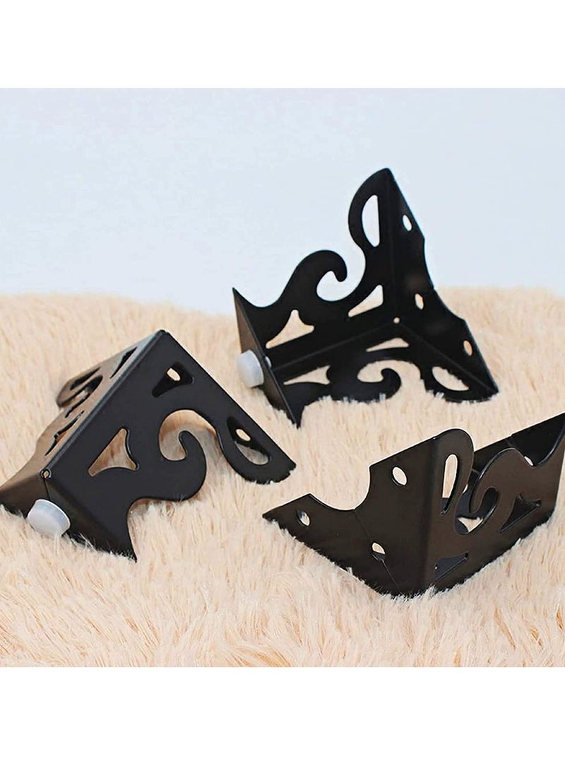 KASTWAVE Furniture Legs, 10cm Heavy Duty Furniture Metal Table Legs with Screws, Perfect for Coffee Table, Dining Table, Cabinet and Sofa (Retro Design, Black) - Image 5