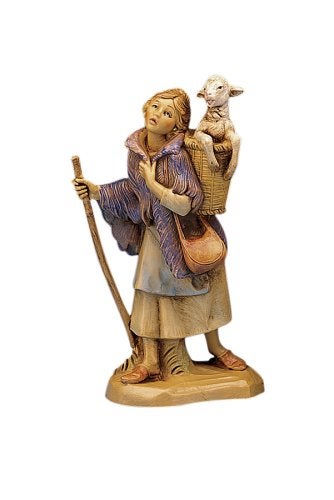 Roman Fontanini by Roman Inc., Miriam Shepherd, 5" Shepherds Collection, Nativity Figure and Accessories, Hand Sculpted and Painted - Image 4