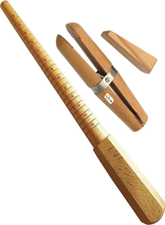 ATAR Jewellery Ring Tool - Wooden Ring Stick & Hold Rings Wooden Jewelers Ring Clamp Tool ATRS1. - Image 1