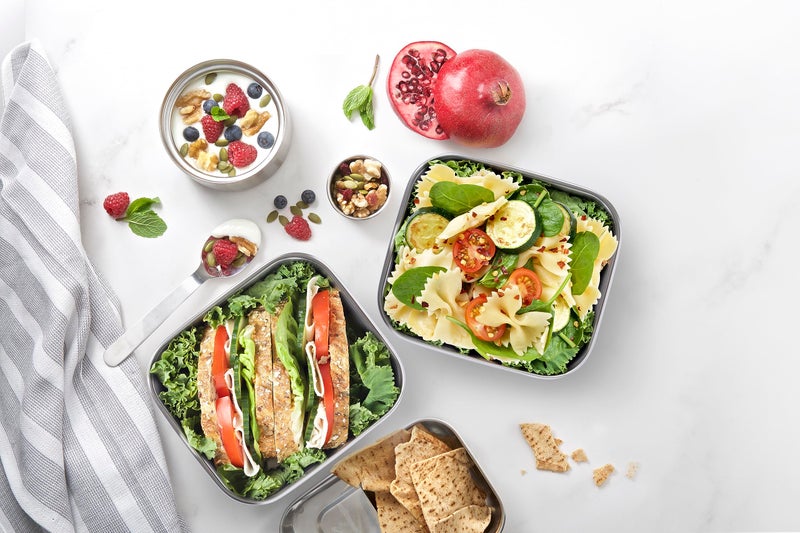 Smash Microwave Safe Stainless Steel Lunch/Sandwich/Meal Box, Blue - Image 4