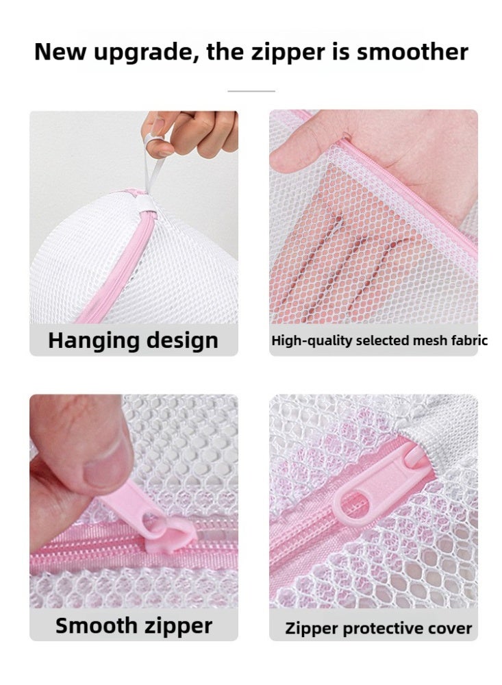 【6-Piece Set】New Upgrade Pink Laundry Bag Set - Multi-Size Delicate Protection, Designed for Machine Washing Wool Sweaters, Bras & More, Anti-Tangling & Deformation! - Image 2