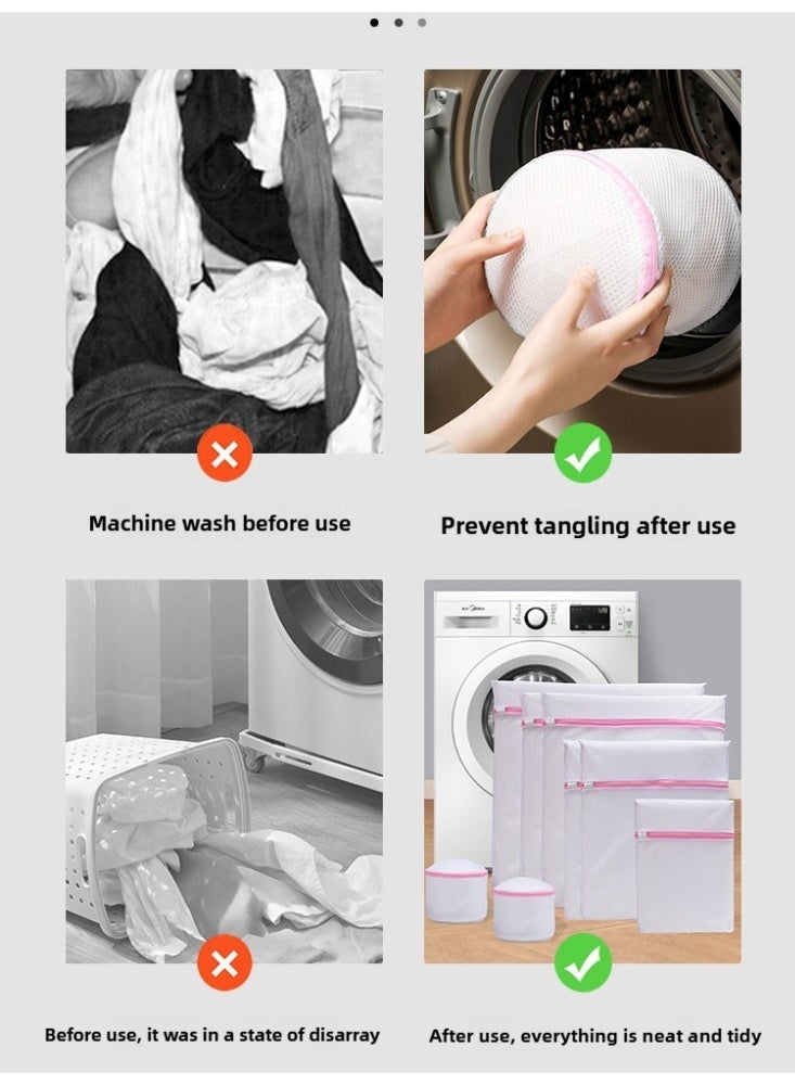 【6-Piece Set】New Upgrade Pink Laundry Bag Set - Multi-Size Delicate Protection, Designed for Machine Washing Wool Sweaters, Bras & More, Anti-Tangling & Deformation! - Image 4