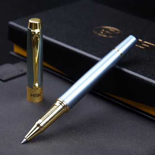 HSK Ballpoint Pens Luxury gift Pen Black Refill Line width 0.5mm,Best Ball Pen Gift Set for Men & Women Professional Executive,Office,Nice Pens Classy Gift Box (Blue) - Image 3