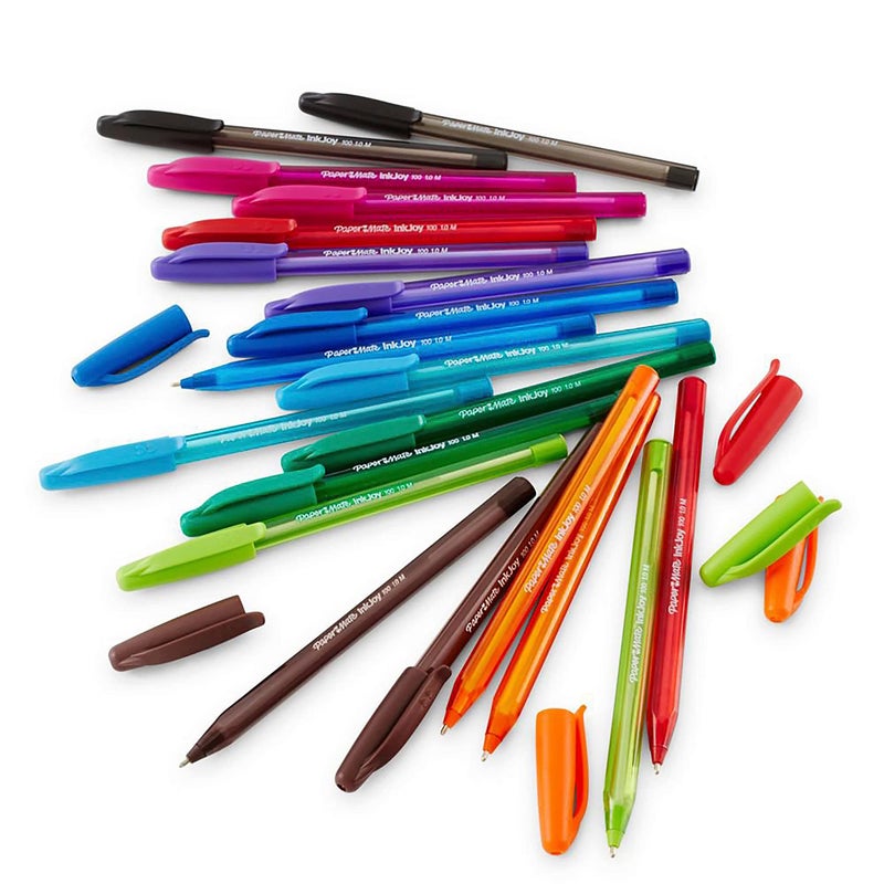 Paper Mate InkJoy 100ST Ballpoint Pens, (1.0mm ) Medium Point, Blue, Box of 12 (1951256) - Image 4