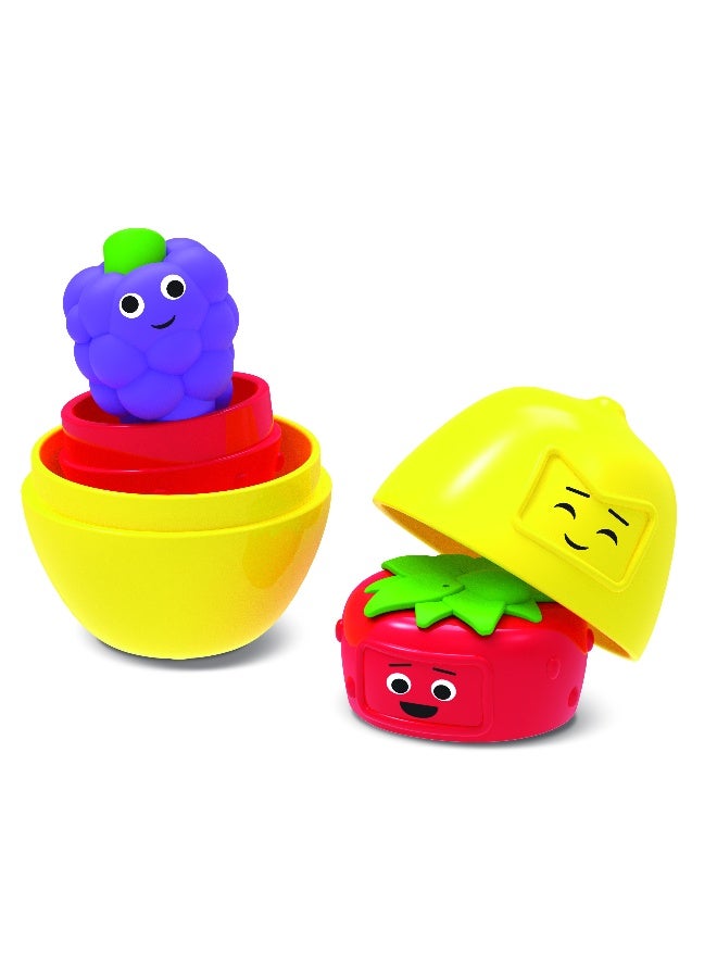 Learning Resources Big Feelings Nesting Fruit Friends, Social Emotional Learning & Sensory Play Toy, 9-Piece Nesting Set With Textured Fruit & Emotions, Ages 18 Months+ - Image 5