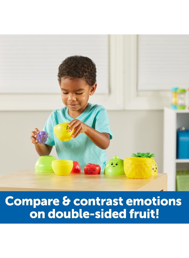 Learning Resources Big Feelings Nesting Fruit Friends, Social Emotional Learning & Sensory Play Toy, 9-Piece Nesting Set With Textured Fruit & Emotions, Ages 18 Months+ - Image 3