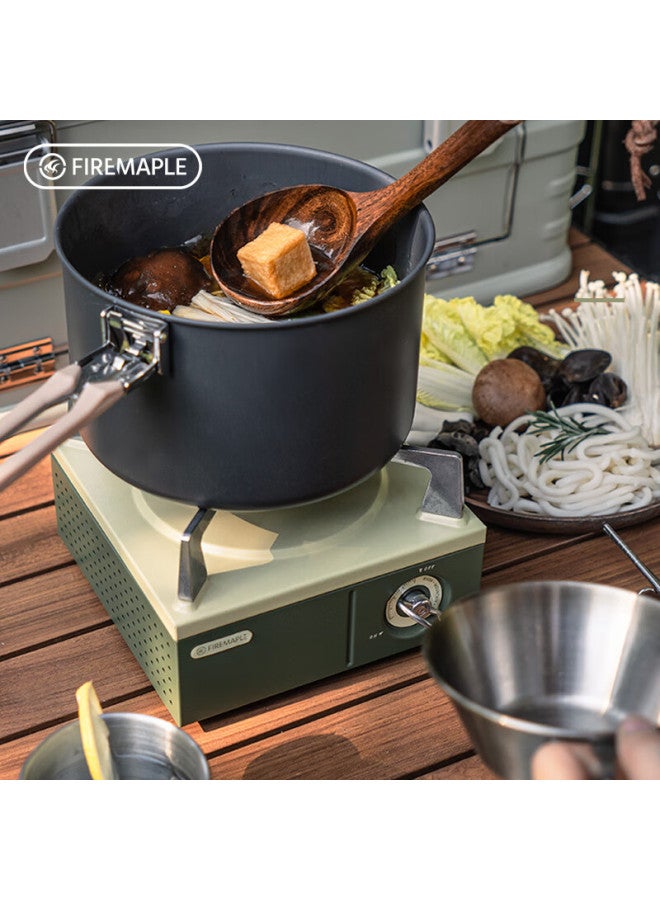 Fire-Maple Fire-maple Square Portable Gas Stove, Nut Green Outdoor Camping Cooking Stove, Mini Outdoor Cooking Burner, Tea Brewing Stove - Image 5