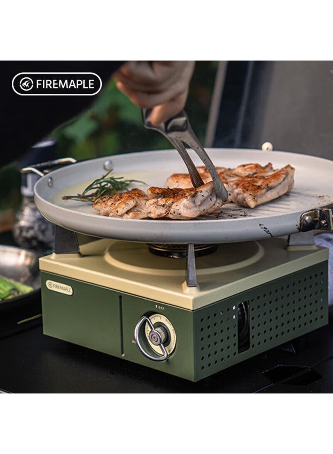 Fire-Maple Fire-maple Square Portable Gas Stove, Nut Green Outdoor Camping Cooking Stove, Mini Outdoor Cooking Burner, Tea Brewing Stove - Image 4