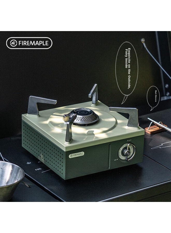 Fire-Maple Fire-maple Square Portable Gas Stove, Nut Green Outdoor Camping Cooking Stove, Mini Outdoor Cooking Burner, Tea Brewing Stove - Image 3
