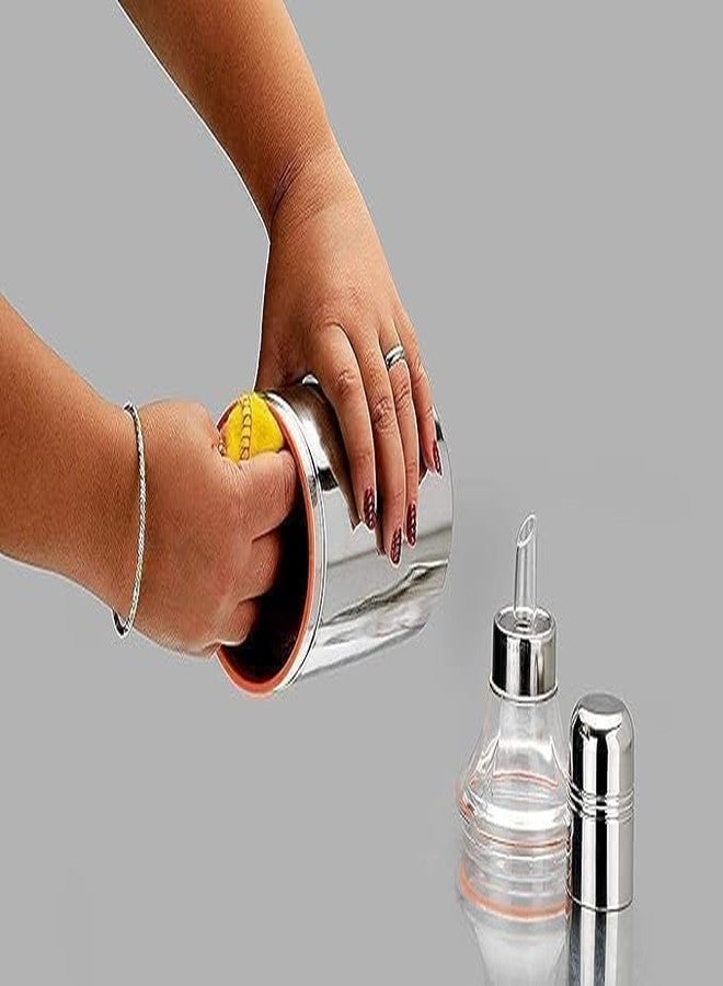 SmartMaison Stainless Steel Oil Dispenser Bottle with Nozzle 1 Litre 1000 ml (Pack of 2) - Image 4