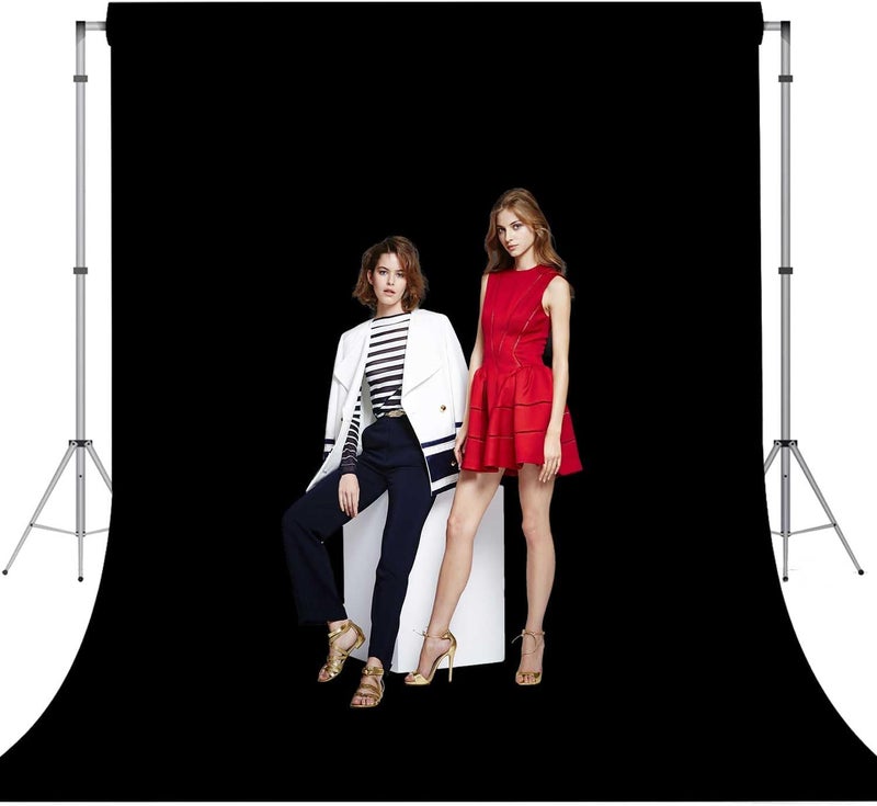 TYTYUU Black Photo Backdrop for Photoshoot Black Background for Photography Photo Backdrop Curtain for Party 5 x 7 FT - Image 2