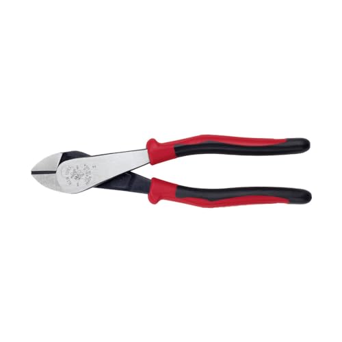 Klein Tools J2488 Pliers Made in USA Diagonal Cutting Pliers with Angled Head Short Jaws HighLeverage Design 8Inch - Image 1