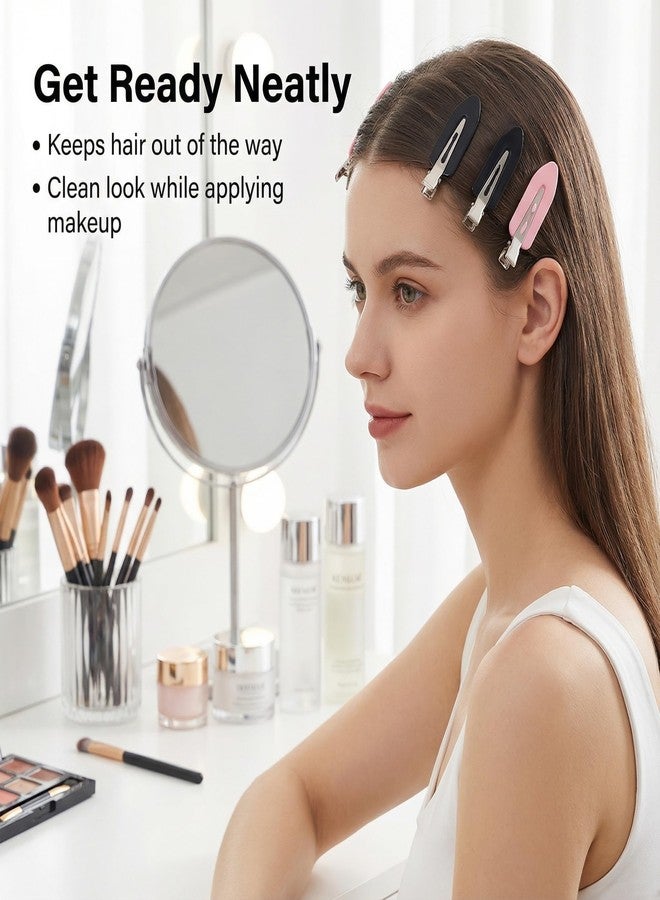 Dcoteh 20PCS No Bend Hair Clips with Case, No Crease Bang Clips for Styling & Makeup, Curl Clips for Waves, 10 Black + 10 Pink, 2.4" × 0.7" - Image 5