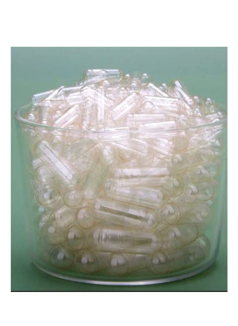 1000 كبسولة فارغة نباتية مقاس 00 مع ملعقة، كبسولات نباتية شفافة قابلة للتعبئة مقاس 00 - Image 1