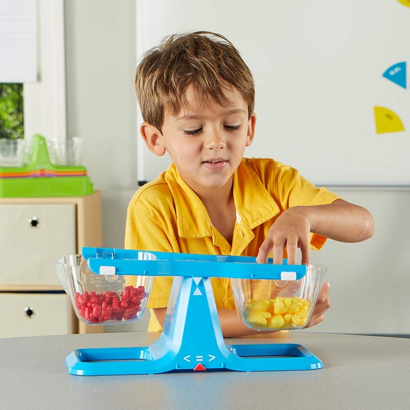 hand2mind hand2mind Blue Nestable Bucket Balance Clear Double Bucket Balance Scale for Liquids and Solids Easy to Assemble Kids Scale Space Saving Storage Base Balance Scale for Classroom Set of 1 - Image 2