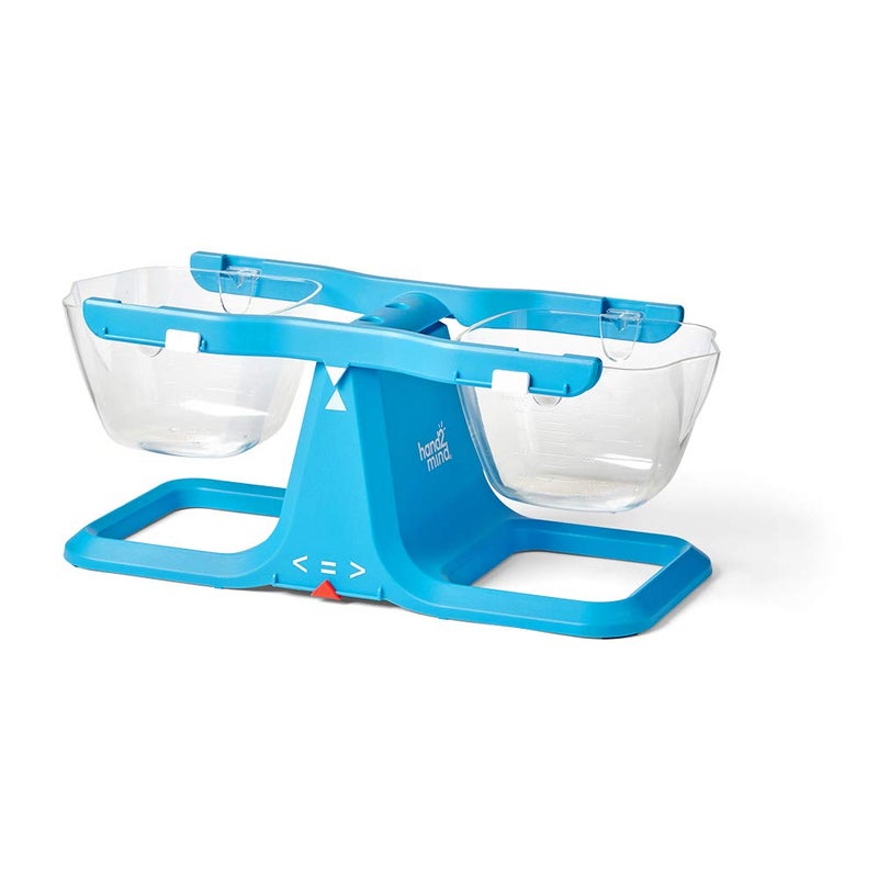 hand2mind hand2mind Blue Nestable Bucket Balance Clear Double Bucket Balance Scale for Liquids and Solids Easy to Assemble Kids Scale Space Saving Storage Base Balance Scale for Classroom Set of 1 - Image 3