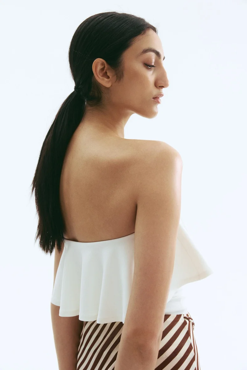 H&M Flounced interlock bandeau top