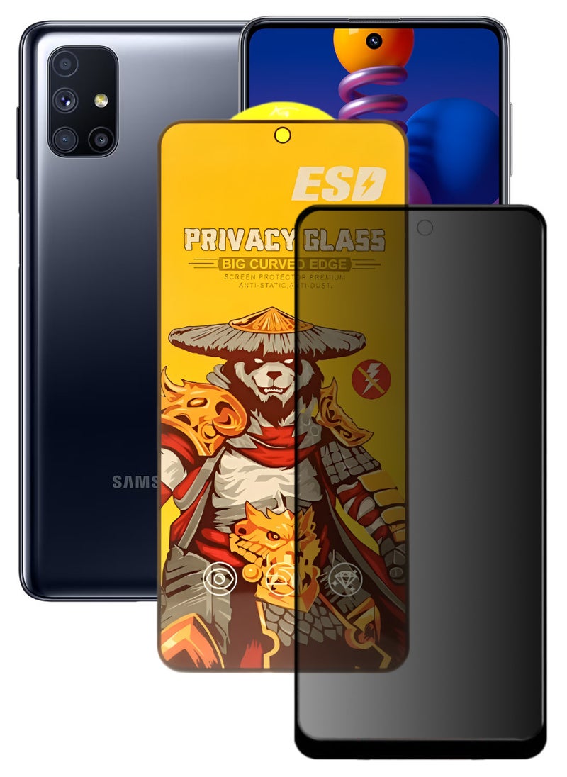 ESD Tempered Dustproof Privacy Glass Screen Protector Compatible For Samsung Galaxy M51 - Image 1