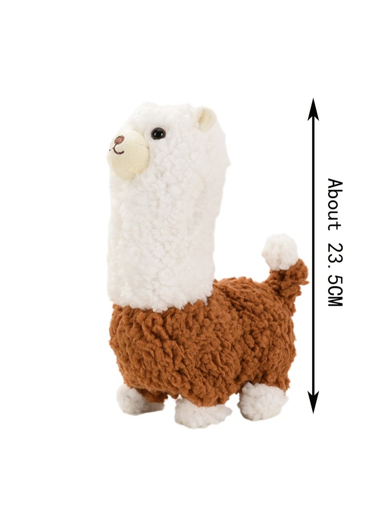 Brown Alpaca Electronic Plush Toy Interactive Animal Touch Control Robot Toy with Music - Image 2