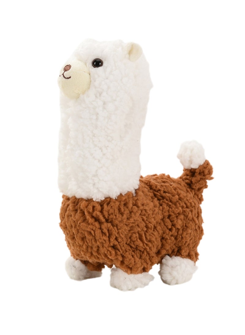 Brown Alpaca Electronic Plush Toy Interactive Animal Touch Control Robot Toy with Music - Image 1