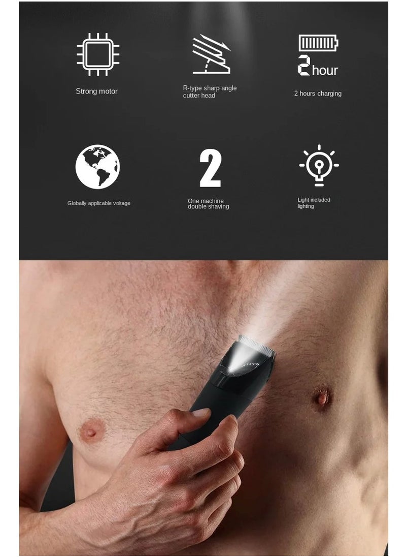 Prime by javaudan 2-in-1 Waterproof Electric Beard Trimmer & Body Groomer for Men – Cordless USB Rechargeable Dual Speed IPX7 Washable 2-Hour Use  - Image 5