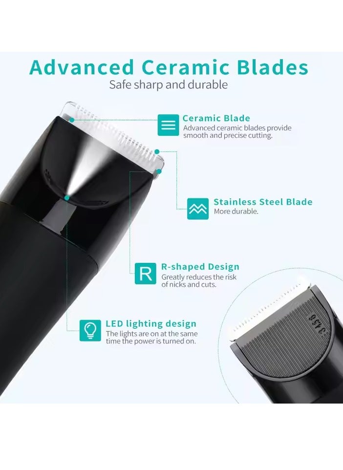 Prime by javaudan 2-in-1 Waterproof Electric Beard Trimmer & Body Groomer for Men – Cordless USB Rechargeable Dual Speed IPX7 Washable 2-Hour Use  - Image 3