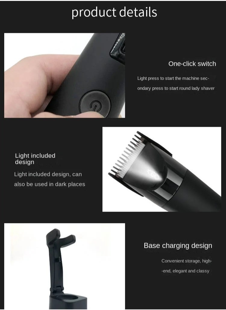 Prime by javaudan 2-in-1 Waterproof Electric Beard Trimmer & Body Groomer for Men – Cordless USB Rechargeable Dual Speed IPX7 Washable 2-Hour Use  - Image 4