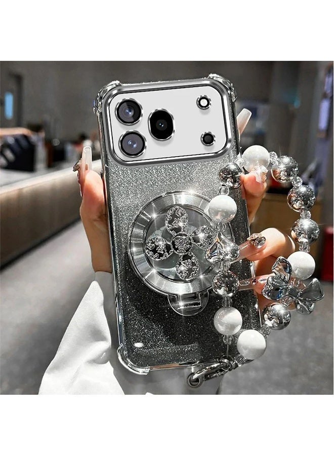 Compatible with Honor 600 pro case cover，Comes with a phone lanyard, hidden phone holder, gradient sparkling diamond card with sparkling diamond decoration, and lens protection - Image 5